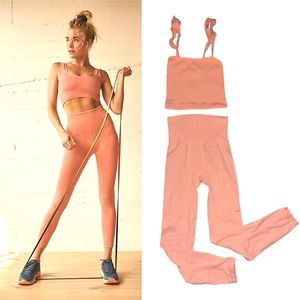 Free People Movement Happiness Flirty top & Good Karma Leggings Set